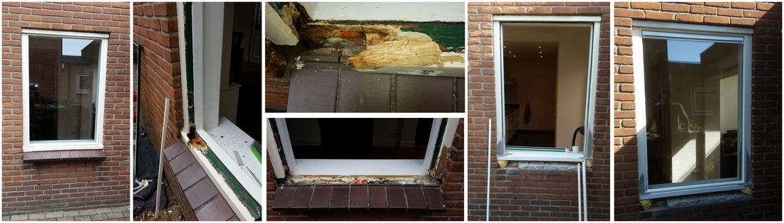 Zijraam onderdorpel-kozijn vervangen incl. raam met ventilatierooster vanDieSTERklusser